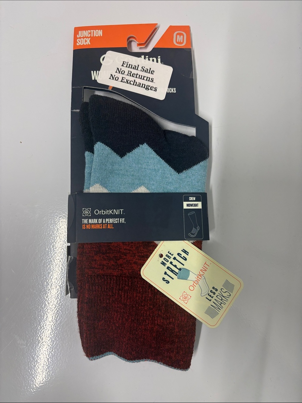 Gordini women’s junction midweight crew sock size medium NWT